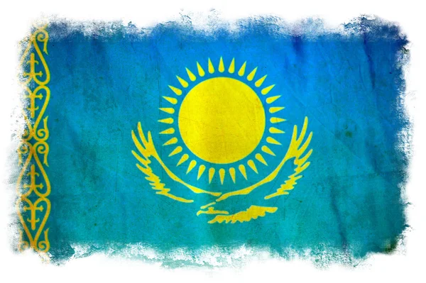 Kazakistan bandiera grunge — Foto Stock