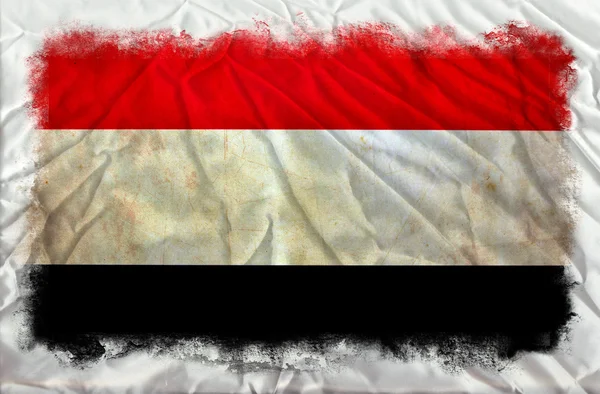 Гигантский флаг Йемена — стоковое фото
