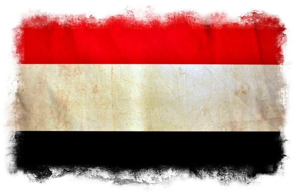 Прапор Ємену гранж — стокове фото