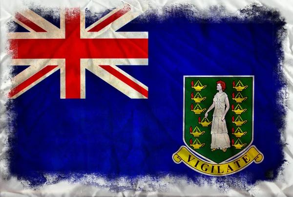Bandera Grunge Islas Vírgenes Británicas —  Fotos de Stock