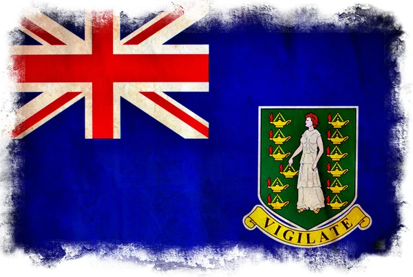 Isole Vergini Britanniche bandiera grunge — Foto Stock