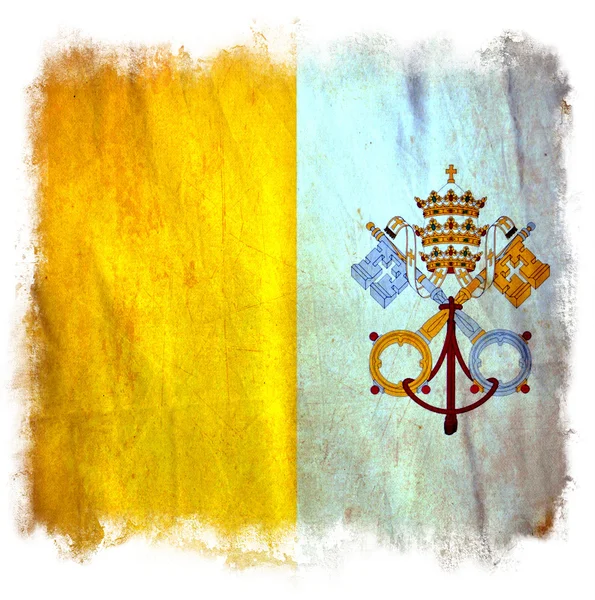 Vatican grunge flag — Stock Photo, Image