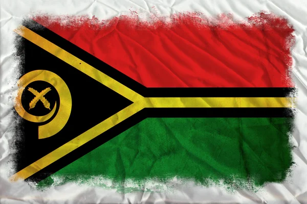 Vanuatu Grunge Flagge — Stockfoto