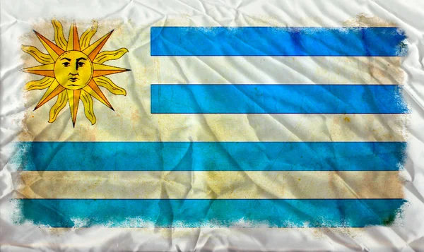Grunge σημαία της Ουρουγουάης — Φωτογραφία Αρχείου