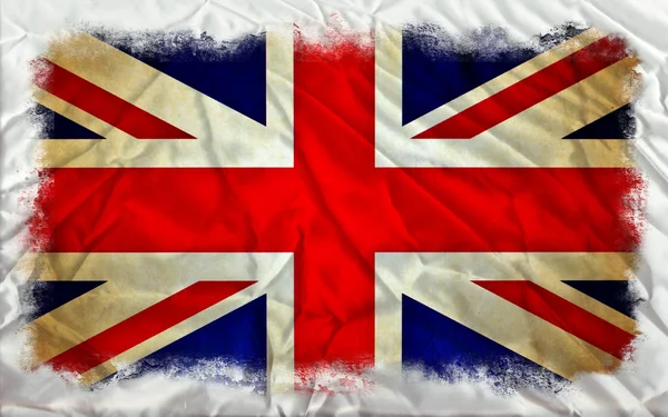 英国 grunge 旗 — 图库照片