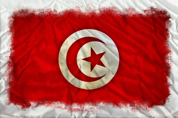 Гранж-флаг Туниса — стоковое фото