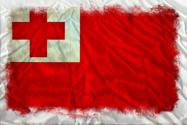Гранж-флаг Тонга — стоковое фото