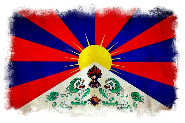 stock image Tibet grunge flag