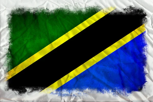 stock image Tanzania grunge flag