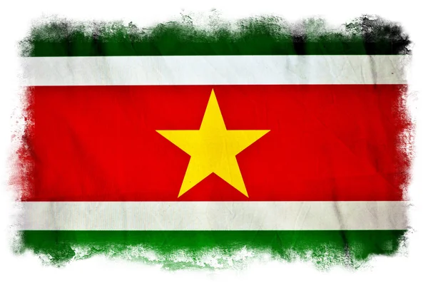 Bandera grunge de Surinam — Foto de Stock