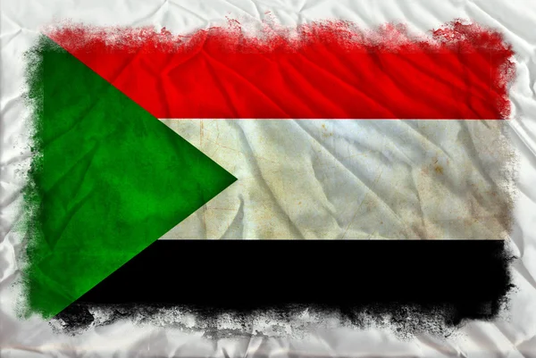 Sudan-Grunge-flag — Stockfoto