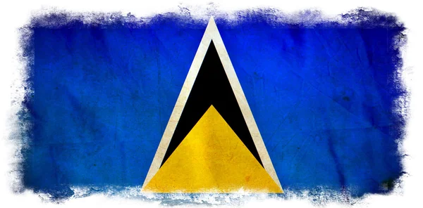 Santa Lucia bandiera grunge — Foto Stock
