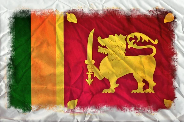 斯里兰卡Grunge Flag — 图库照片