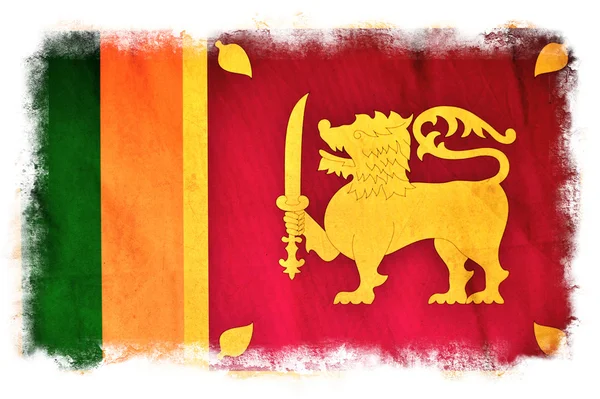 Гранж-флаг Шри-Ланки — стоковое фото