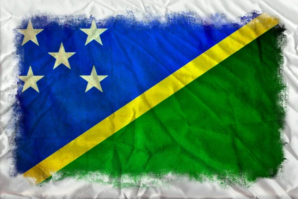 Isole Salomone bandiera grunge — Foto Stock
