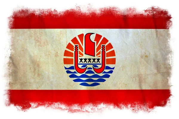 Bandiera grunge Polinesia francese — Foto Stock