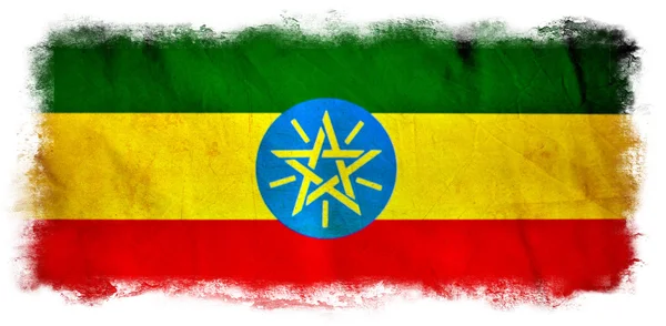 Etiopien grunge flagga — Stockfoto
