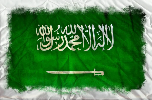 Saoedi-Arabië grunge vlag — Stockfoto