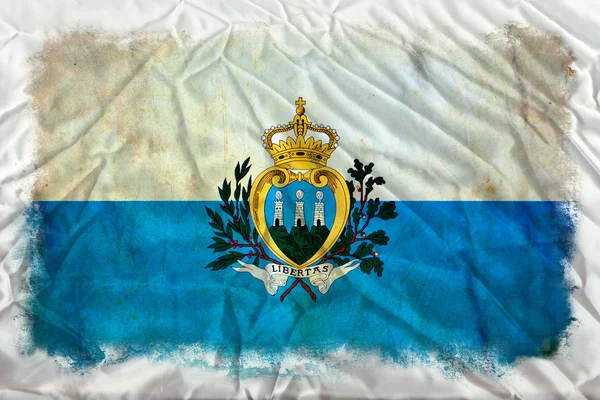Bendera grunge San Marino — Stok Foto