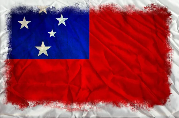Flaga ilustracja Samoa — Zdjęcie stockowe