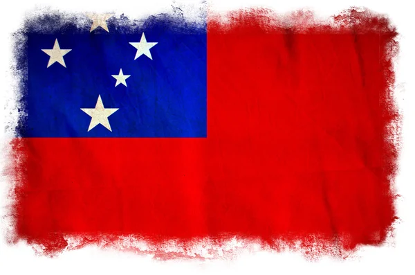 Прапор Самоа гранж — стокове фото