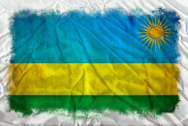 Rwanda grunge flagga — Stockfoto