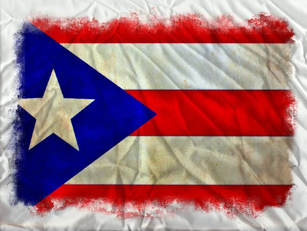 Bandera grunge de Puerto Rico —  Fotos de Stock