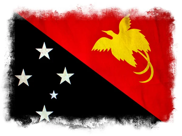 Papua Nova Guiné bandeira grunge — Fotografia de Stock