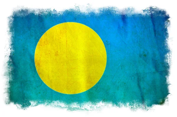 stock image Palau grunge flag