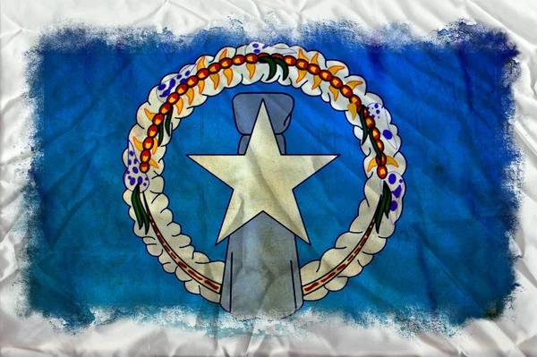 Northern Marianas Grunge Flagge — Stockfoto