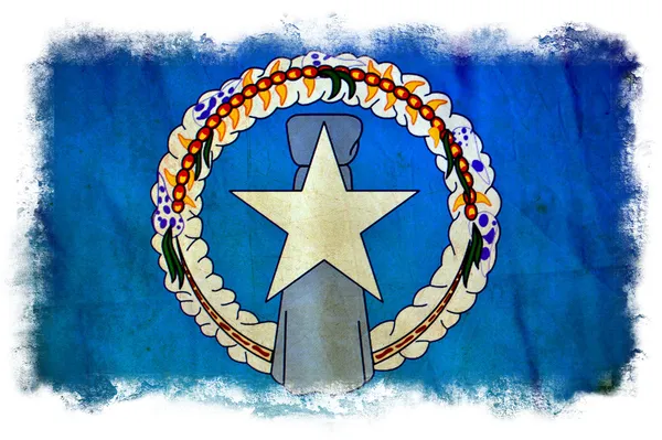 Bandera Grunge Marianas del Norte — Foto de Stock