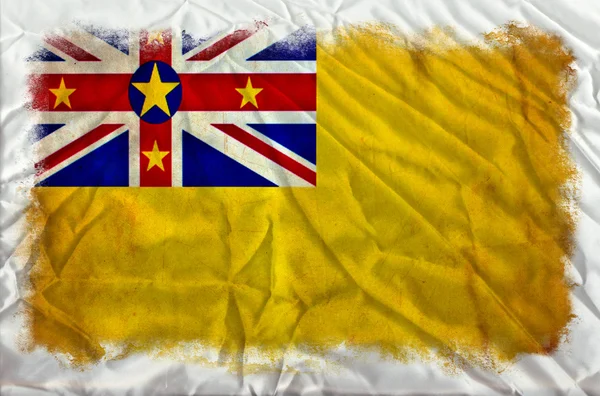 Niue-Grunge-flag — Stockfoto