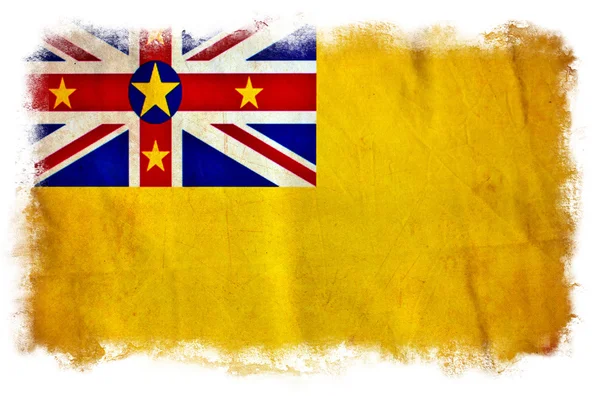 Bandera grunge Niue — Foto de Stock