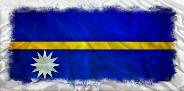 Bandiera grunge Nauru — Foto Stock