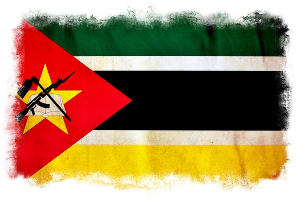 Bendera grunge Mozambik — Stok Foto