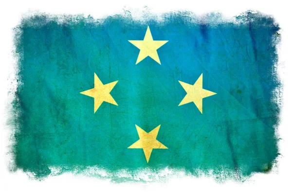Vlajka Mikronésie grunge — Stock fotografie