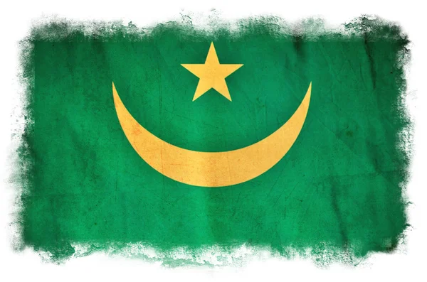 毛里塔尼亚 grunge 旗 — 图库照片