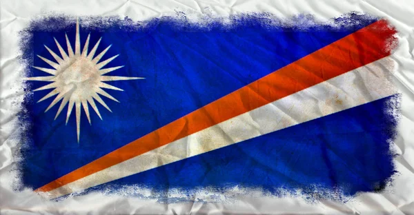 Îles Marshall drapeau grunge — Photo