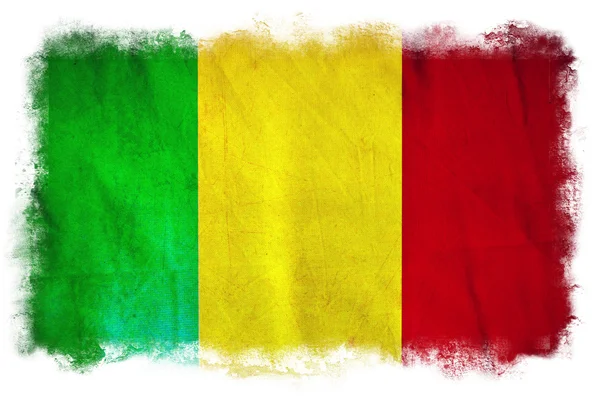 Bandeira grunge Mali — Fotografia de Stock