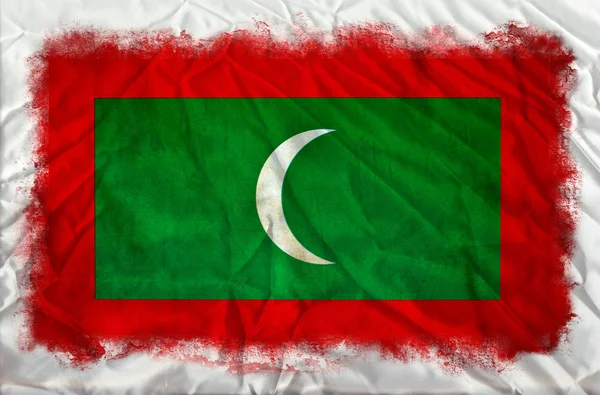 Flaga ilustracja Malediwy — Zdjęcie stockowe