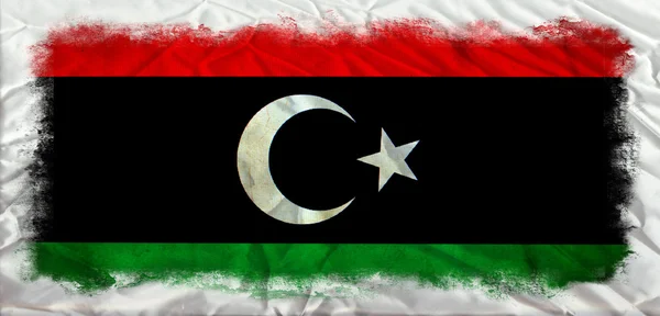 Libia Grunge-flag — Stockfoto