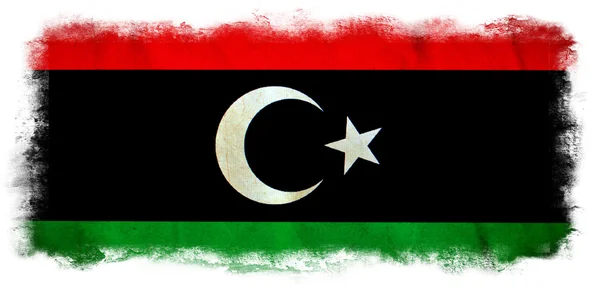 Bandeira do grunge da Líbia — Fotografia de Stock