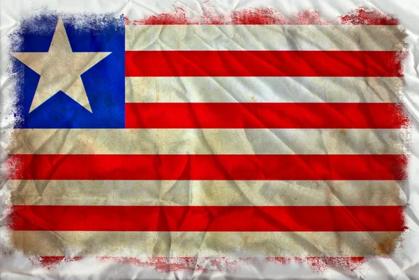 Libéria grunge zászló — Stock Fotó