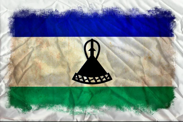 Прапор Лесото гранж — стокове фото