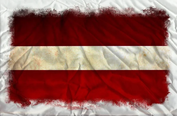 Bandera grunge Letonia — Foto de Stock