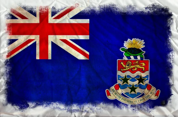 Прапор Кайманових островів гранж — стокове фото