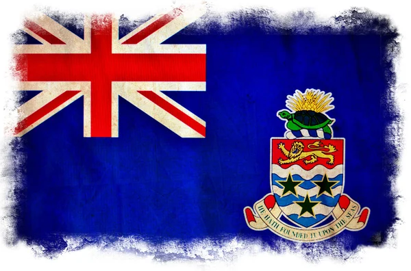 开曼群岛 grunge 旗 — 图库照片