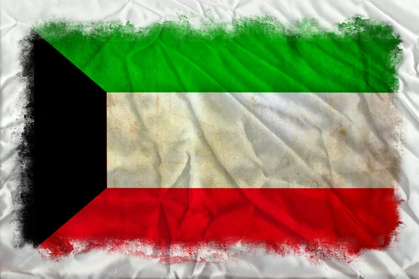 Bandera de Kuwait grunge —  Fotos de Stock