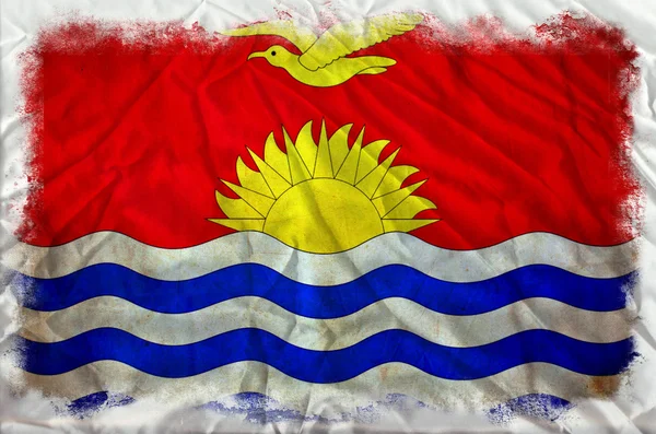Bandera de Kiribati grunge — Foto de Stock