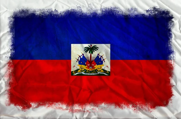 Haiti grunge bayrağı — Stok fotoğraf